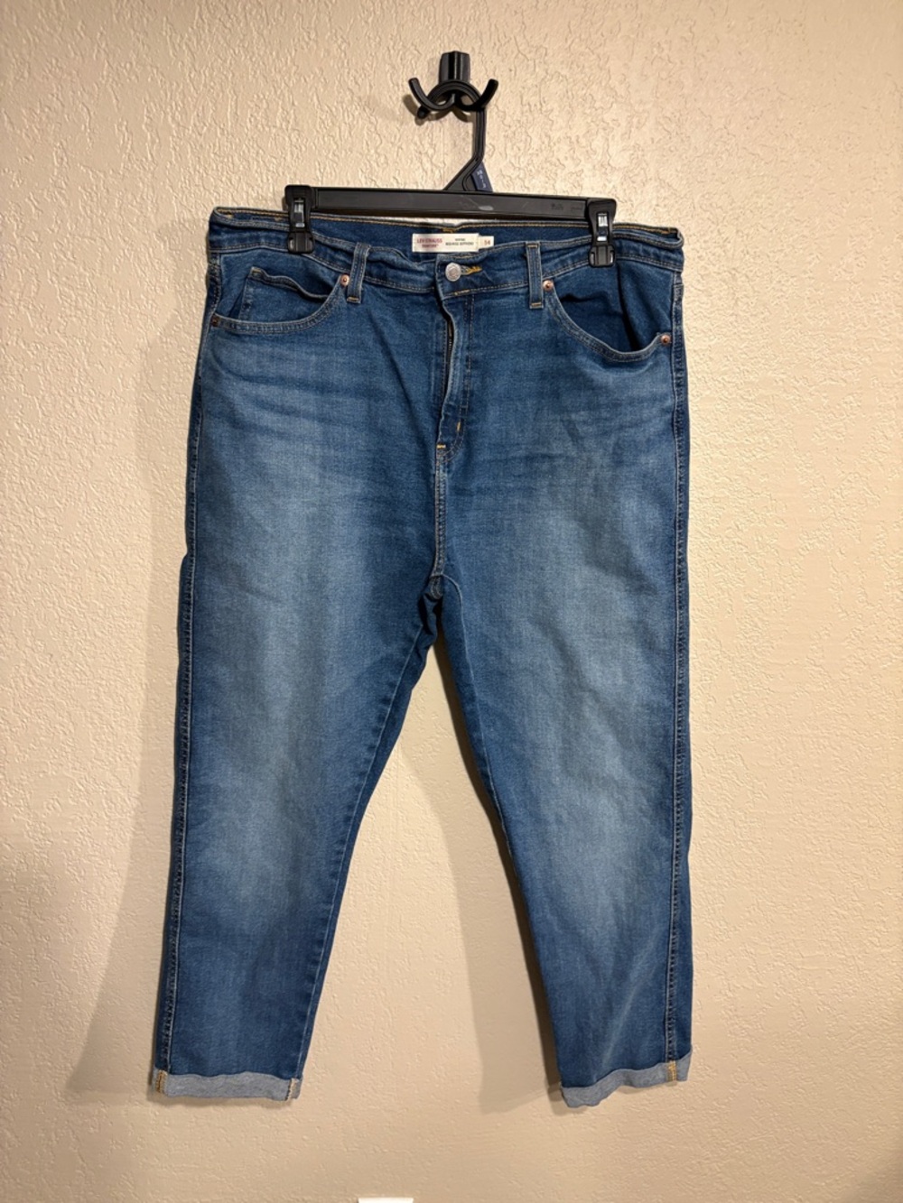 Levi's Women's Heritage Mid Rise Boyfriend Ankle Jeans Size 14 Denim Casual